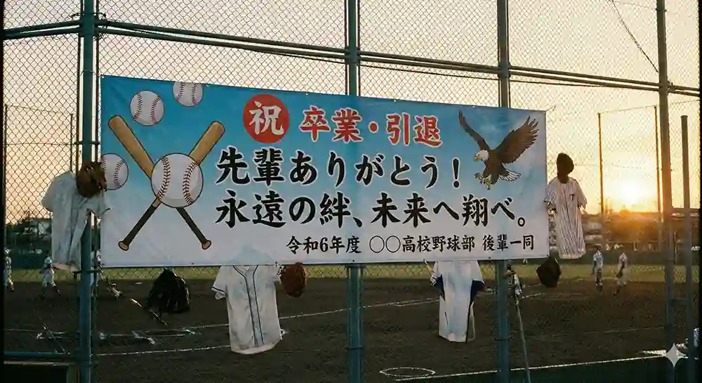 卒業記念横断幕